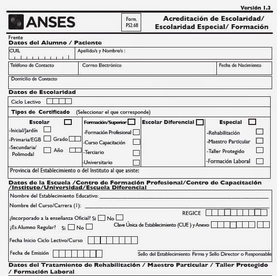 ESCOLAR ANUAL – NOTA PARA ENVIAR A CLIENTES. R. (ANSES) 606/2011. - Contadores en red