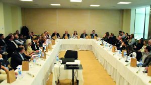 Los presidentes de cada Delegación durante uno de los habituales encuentros de trabajo en Chascomús.